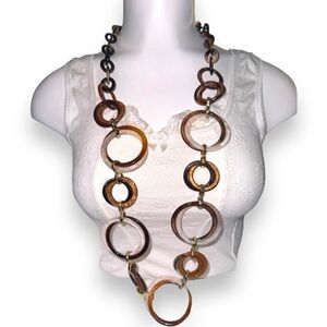 Fabulous Y2K Chunky Lucite Long Statement Necklace